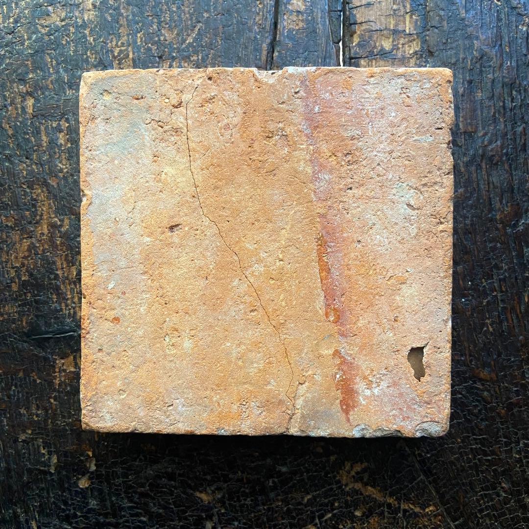 中世 フランス 象嵌タイル 百合の紋章