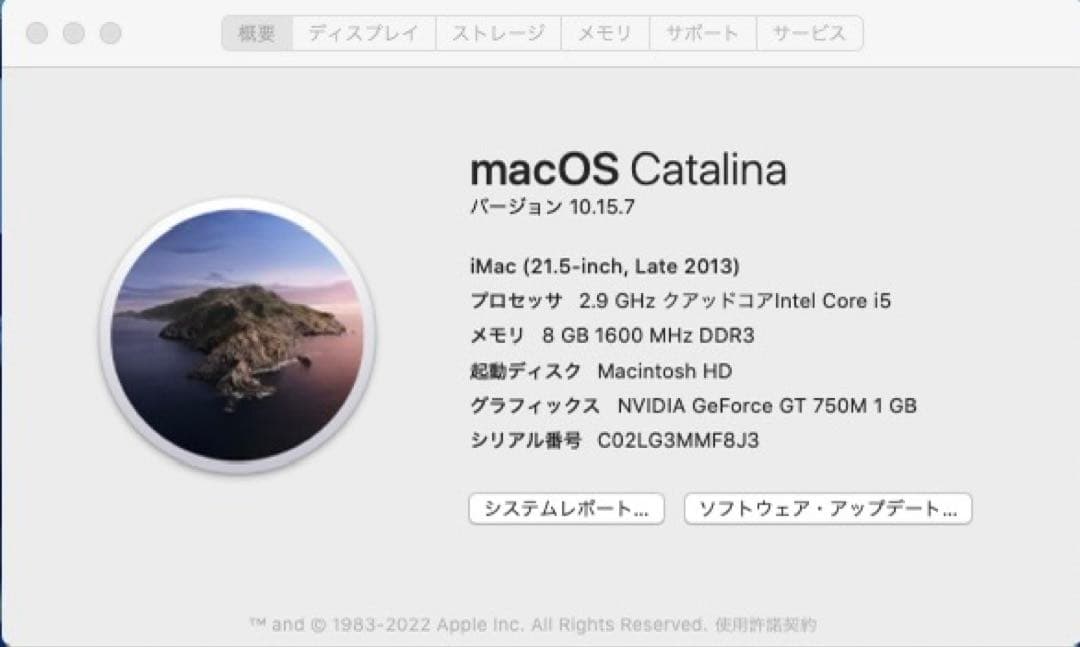 Macデスクトップ Apple iMac (21.5-inch, Late 2013)