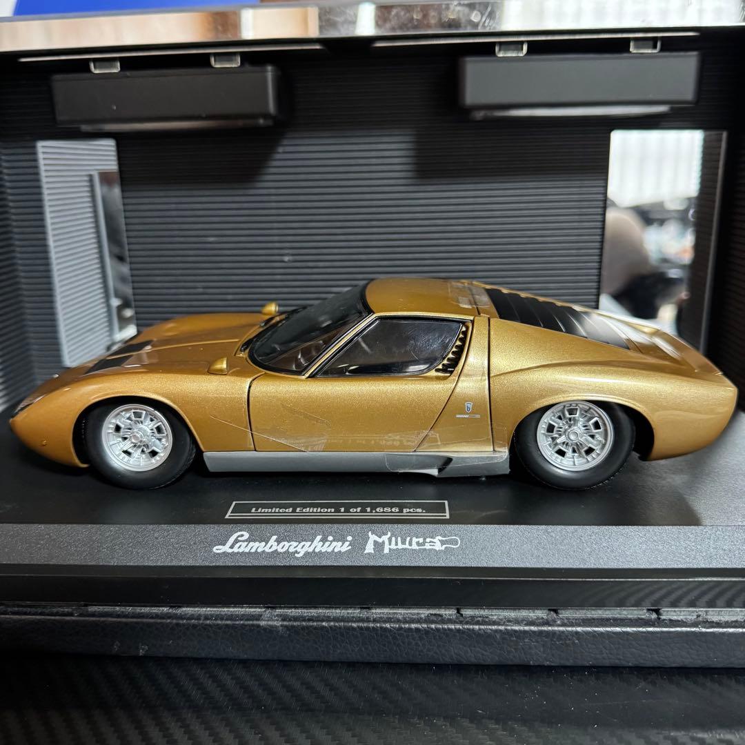 絶版未展示品 京商 1/18ランボルギーニ ミウラ P400 Gold