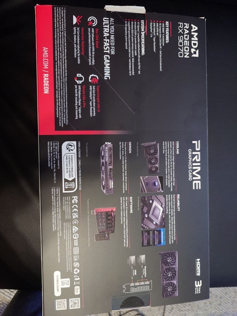 グラフィックボード・グラボ・ビデオカード ASUS PRIME Radeon RX 9070 16GB OC