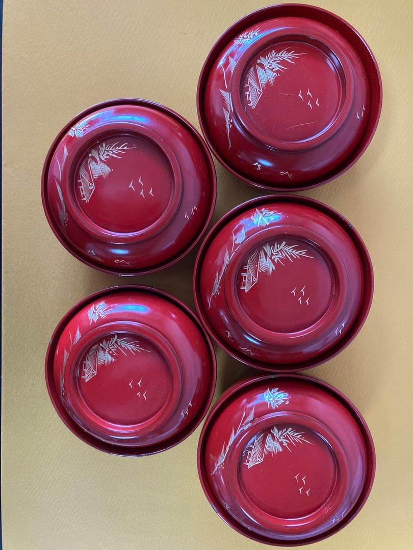 再度大幅に値下げ！昭和レトロ根來塗り菓子椀20客