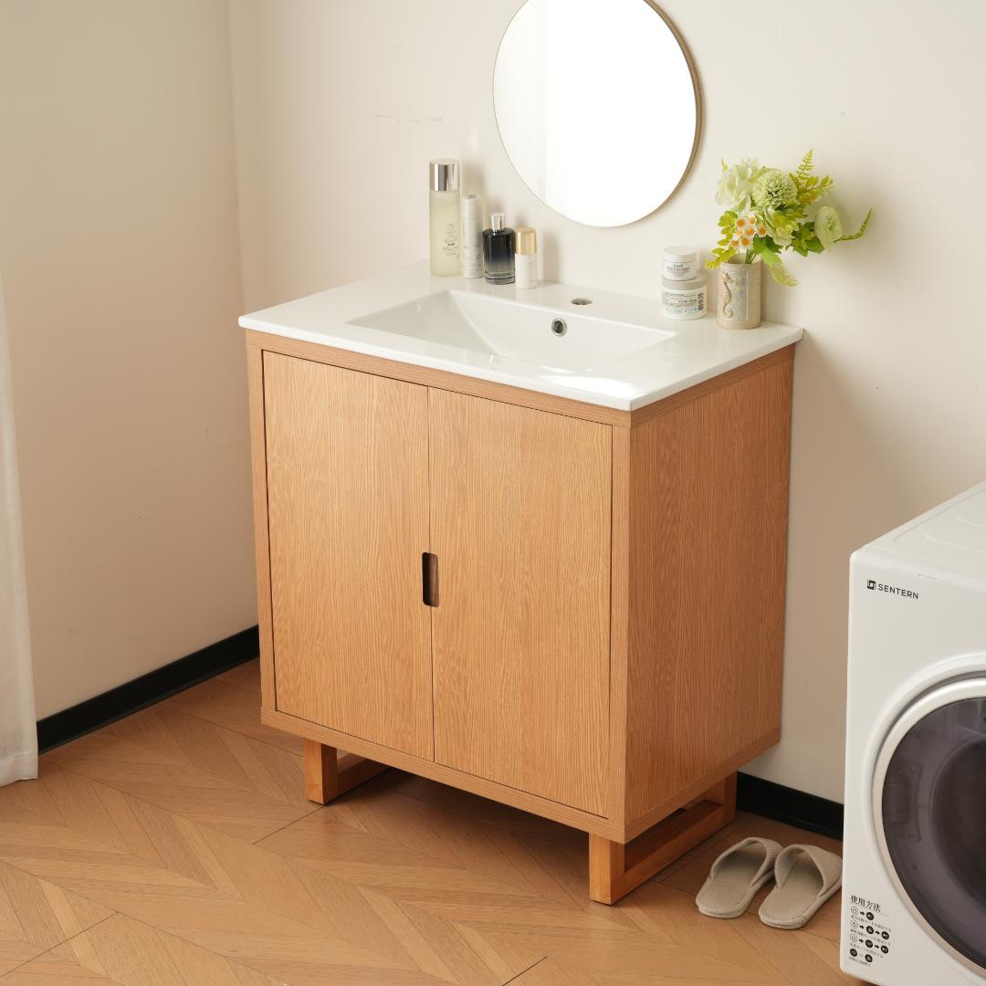 洗面化粧台両開きタイプ 幅75cm台のみ化粧洗面台リフォーム下台コンパクト洗面台