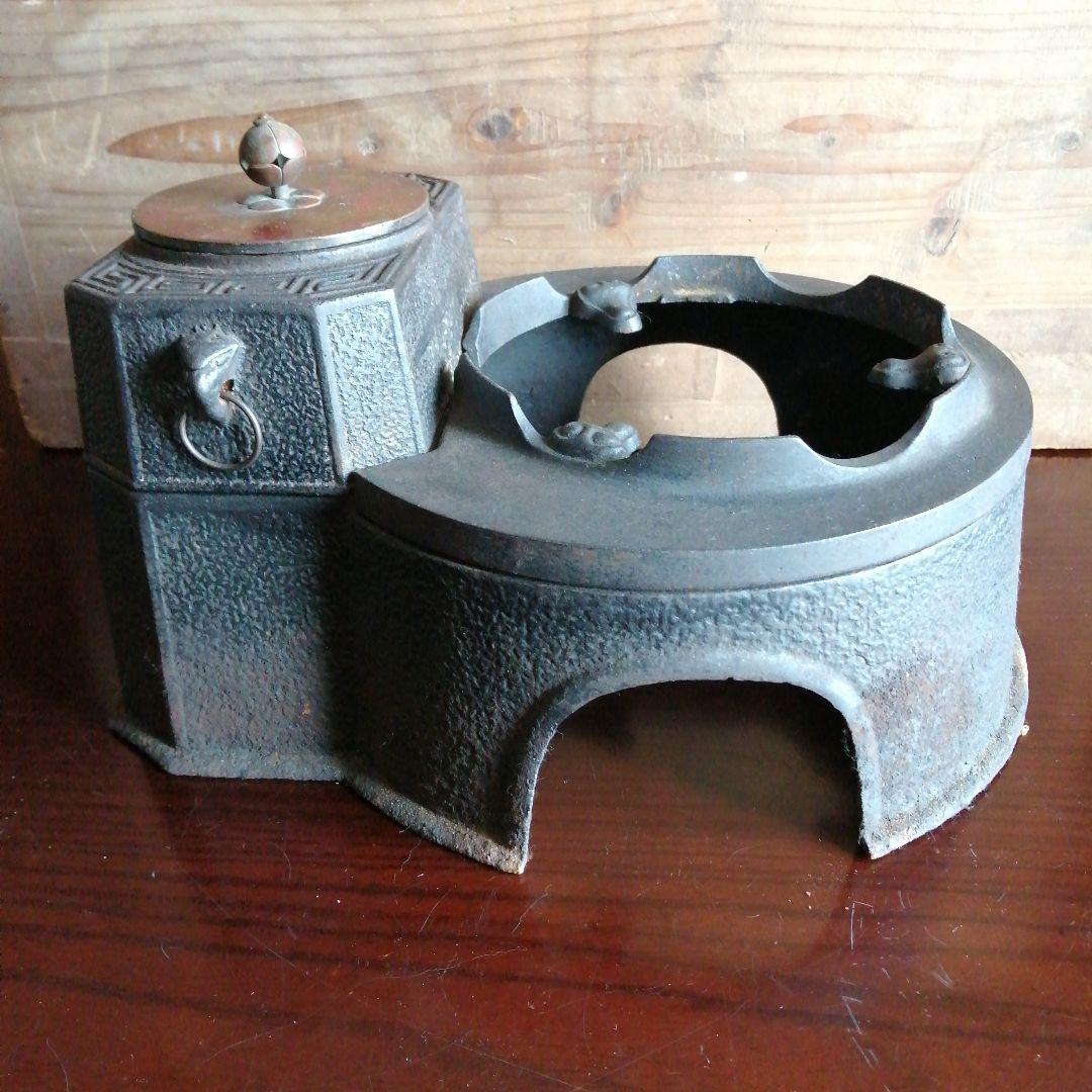 蓋付長火鉢鉄壺　29cm