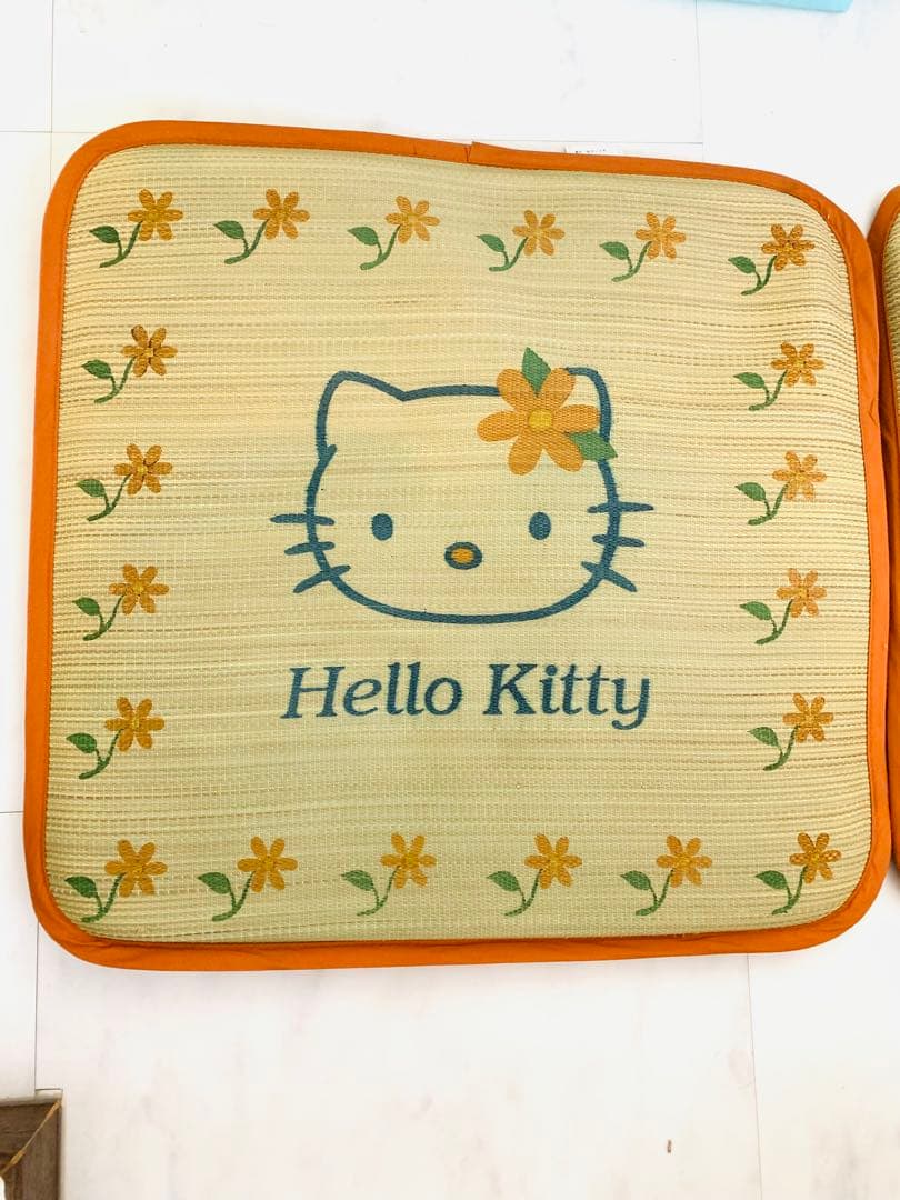 サンリオ ハローキティ い草 クッション 座布団 2個セット 日本限レトロ レア