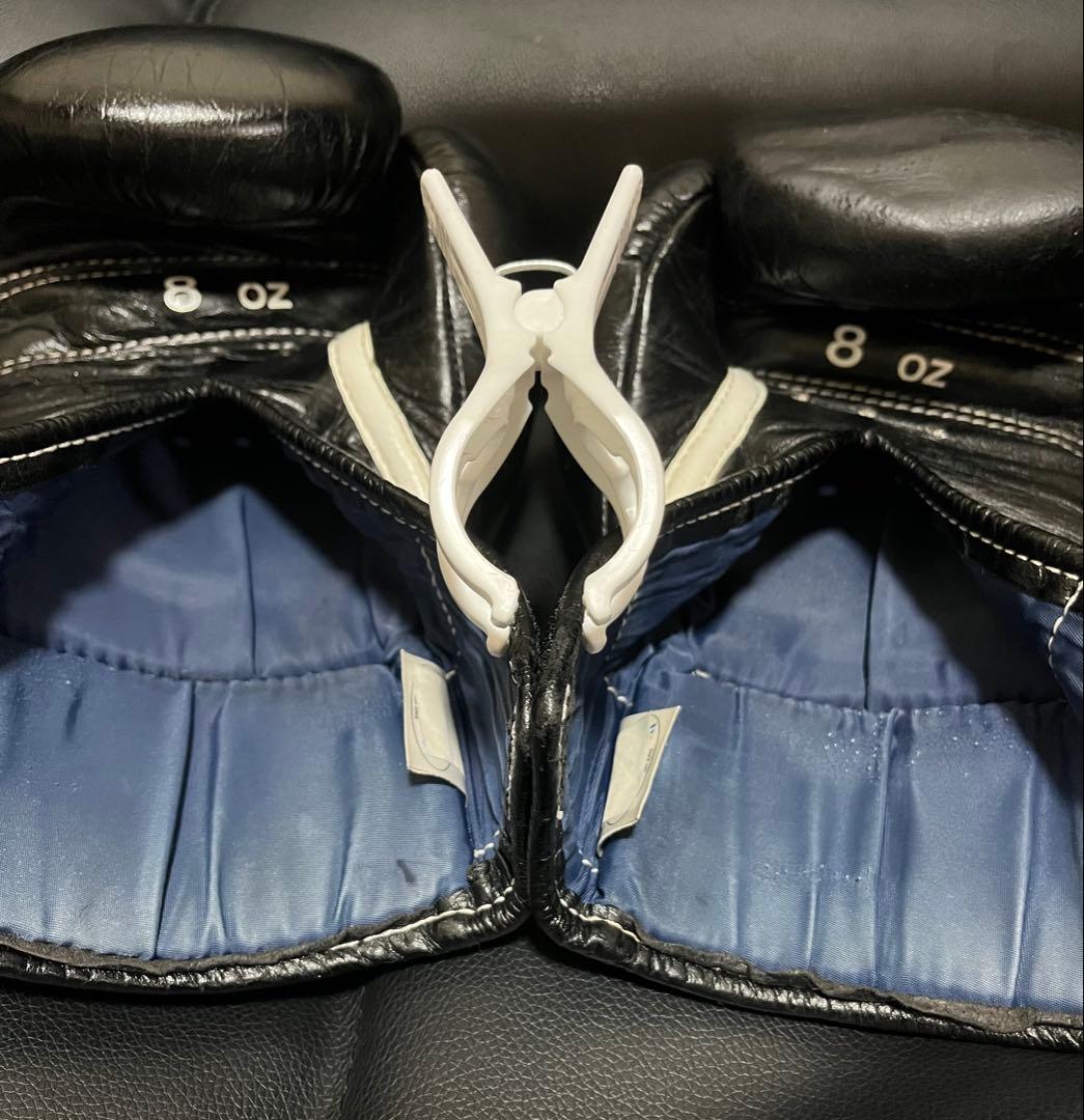 Winning ボクシンググローブ 黒8オンス　ヘッドギア、マーシャルワールド製