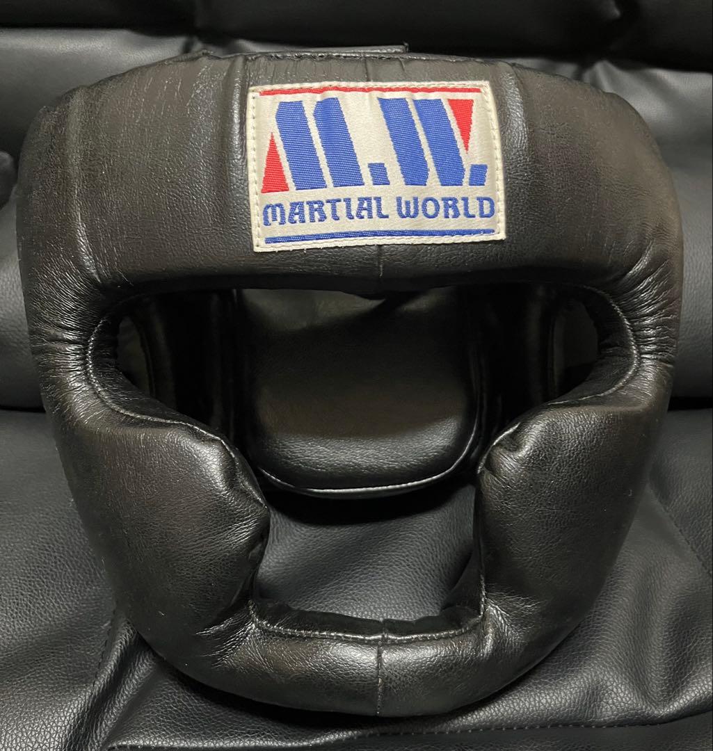 Winning ボクシンググローブ 黒8オンス　ヘッドギア、マーシャルワールド製