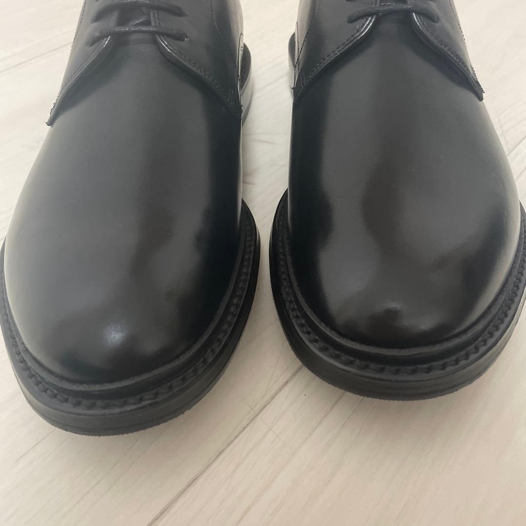 【未使用】リーガル　プレーントゥ　24.5 ブラック　J291 ハーフラバー付き