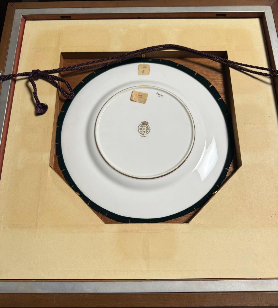 【希少1951年製】 Worcester 金彩キャビネットプレート 額