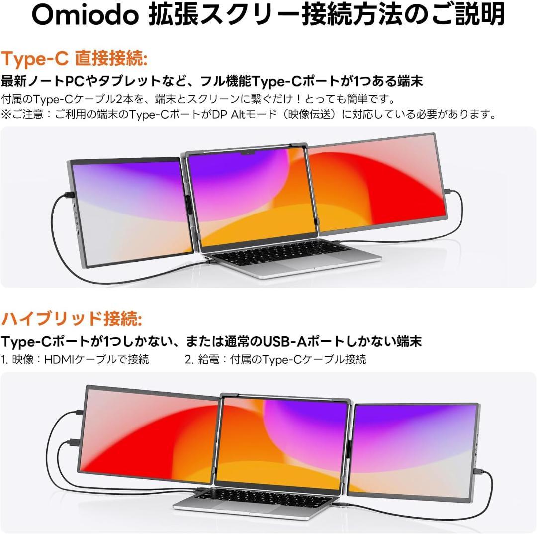 デュアルモニター 14インチ トリプルモニター FHD 1200P IPS