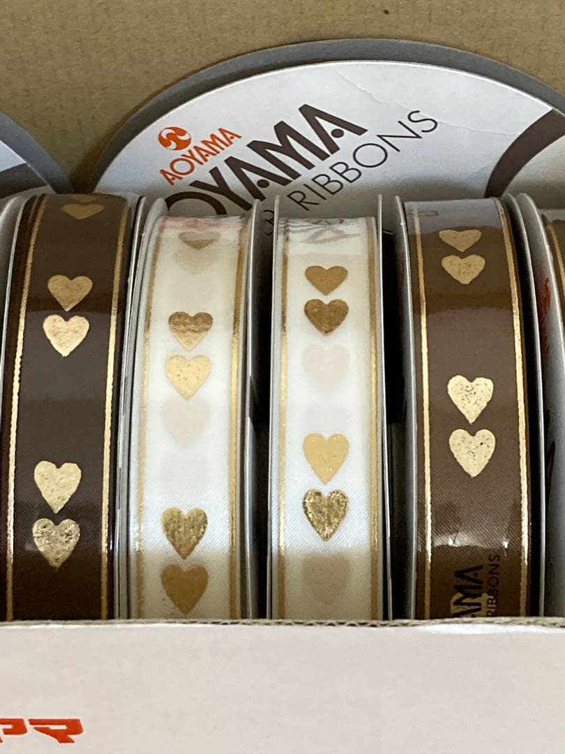 青山リボン　ツインハート　メタリックタイニーハート　まとめ売り