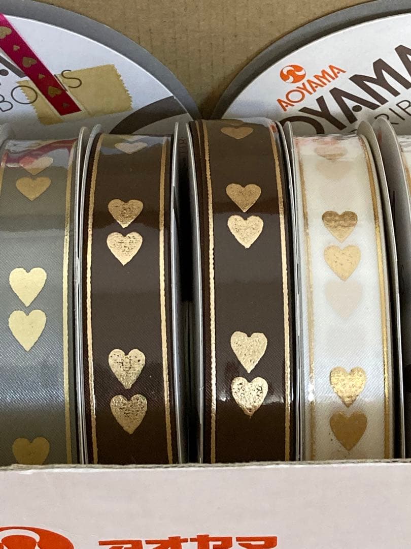 青山リボン　ツインハート　メタリックタイニーハート　まとめ売り