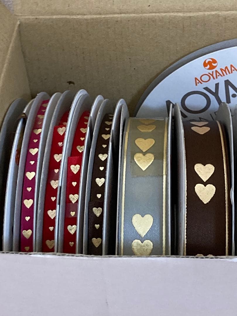 青山リボン　ツインハート　メタリックタイニーハート　まとめ売り