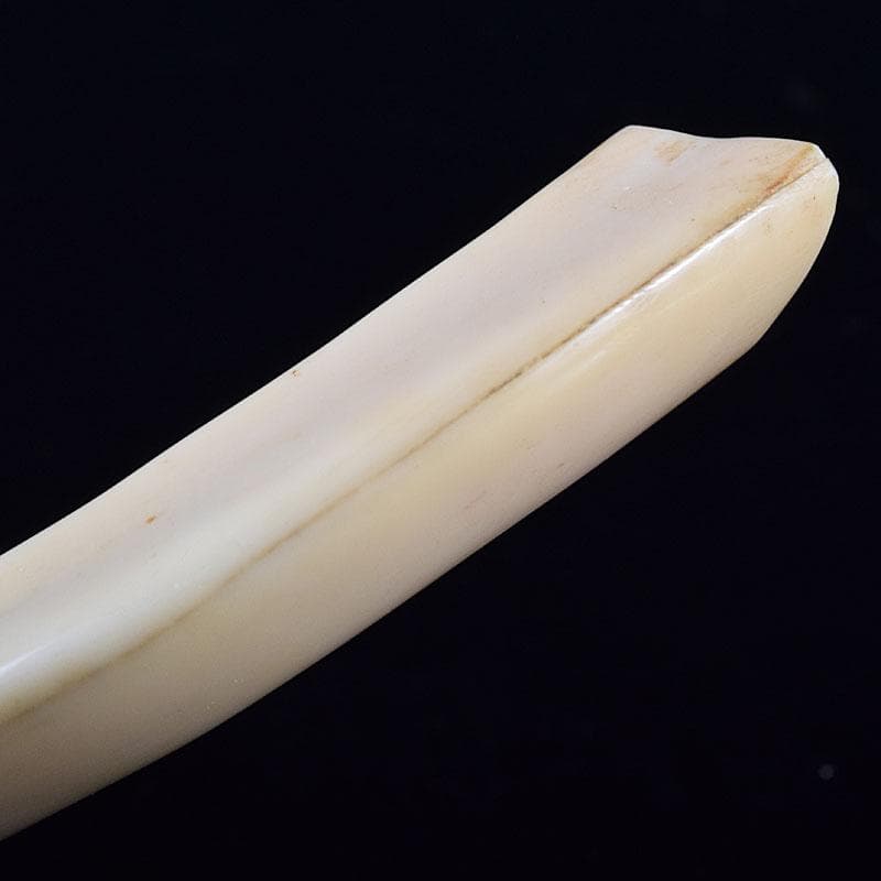 時代提げ物　獣骨　根付　石見根付　蟹文根付　M　8659