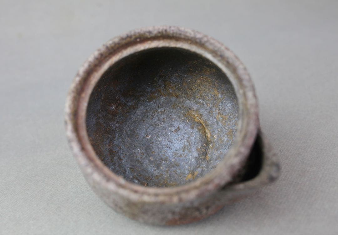 備前焼 半入居 宝瓶 急須煎 茶器 仕覆付き