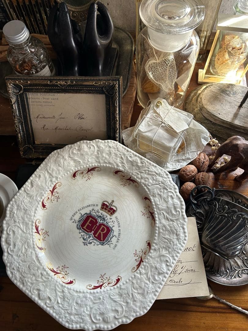 英国王室 エリザベス女王 コロネーション デコラティブ プレート　アンティーク