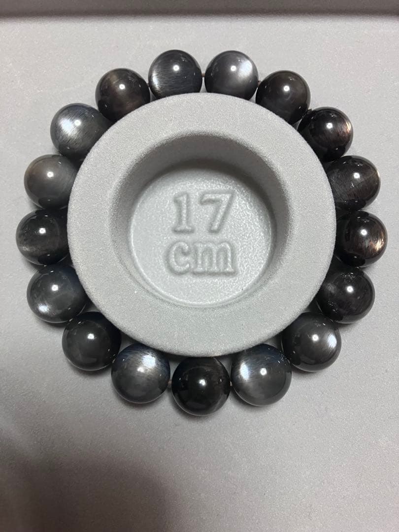 ブラックサンムーンストーン　天然石ブレスレット