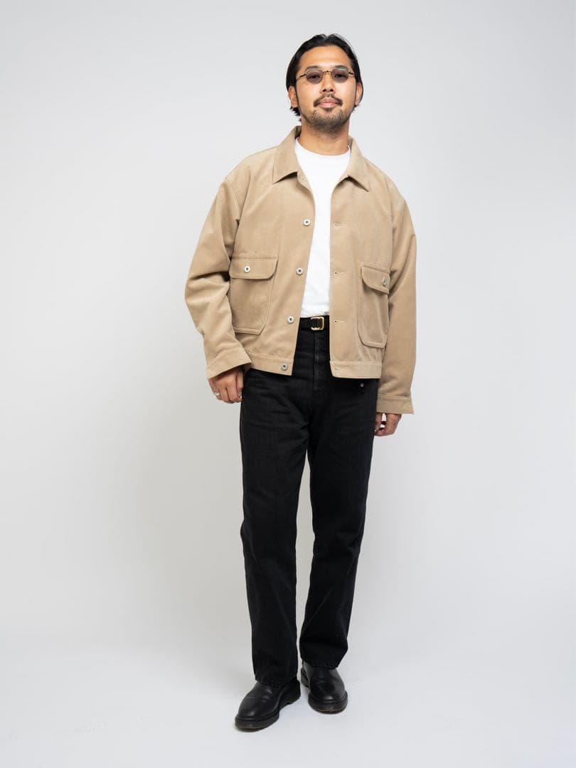 ジャケット・アウター OVY KAJA MEDIUM BAGGY BLACK DENIM PANTS