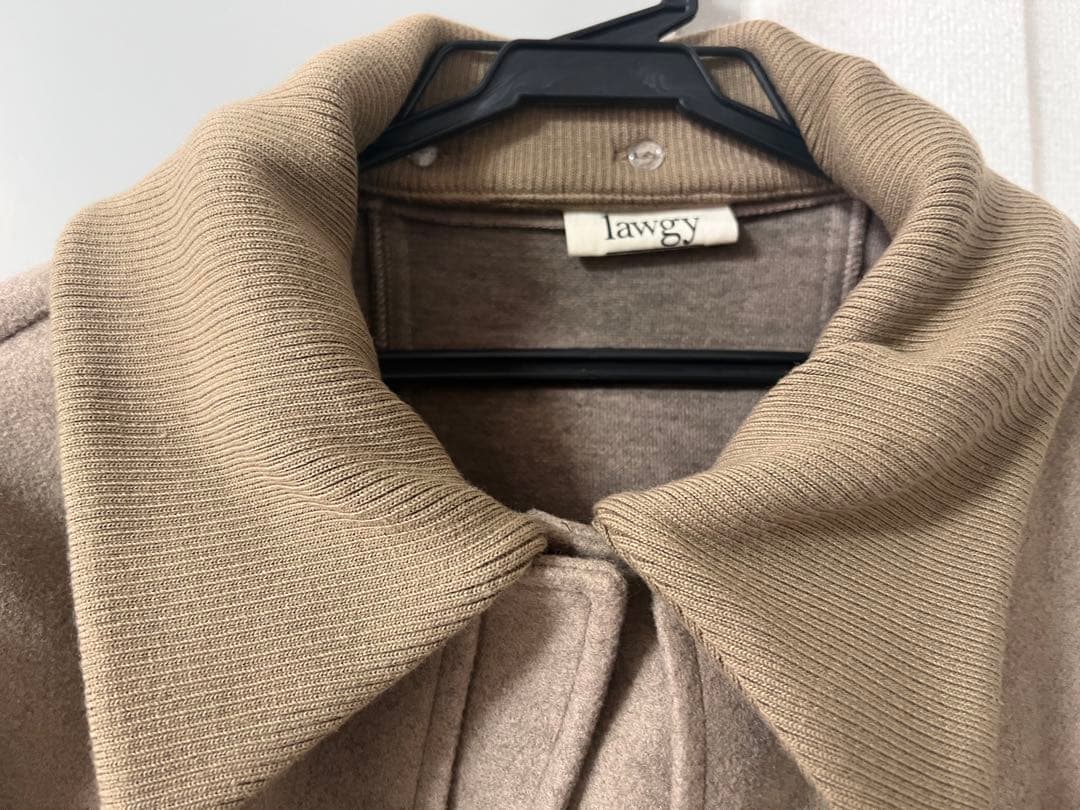 ジャケット・アウター lawgy 2way neck front double point coat