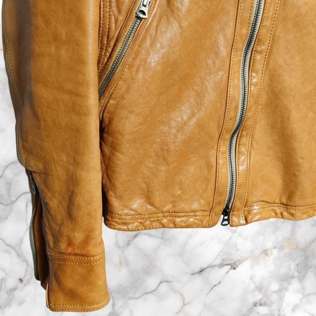 ユナイテッドアローズ BY レザー ジャケット L ライトブラウン