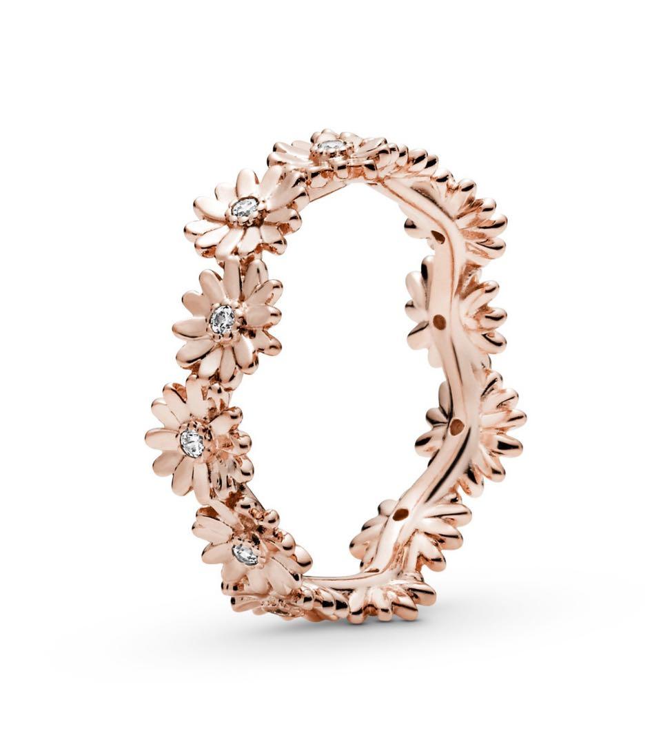 パンドラスパークリング デイジー フラワー クラウン ゴールド リング　数号20