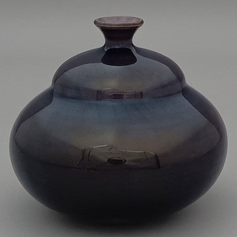 徳田正彦 銘 徳田八十吉 壺 共箱 しおり 九谷