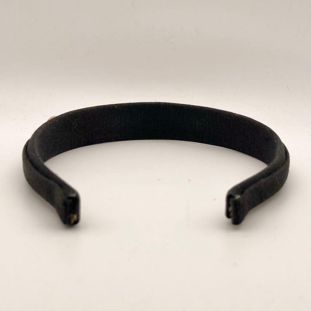 セリーヌ サークルロゴ カチューシャ ロゴ ブラック