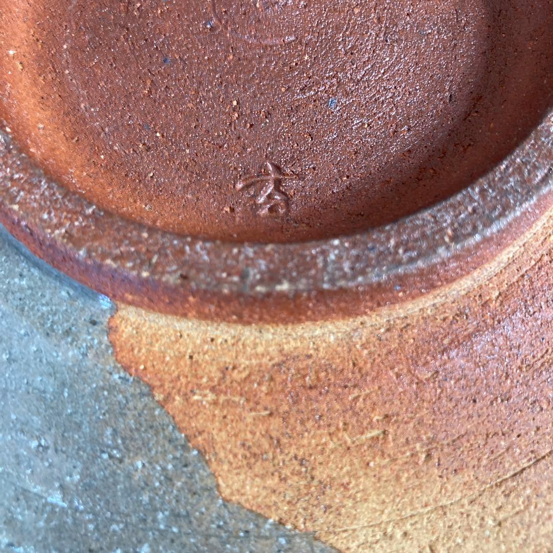 【中里重利】唐津焼の伝統　日展無審査　三玄窯　中里重利作　絵唐津竹文　大皿