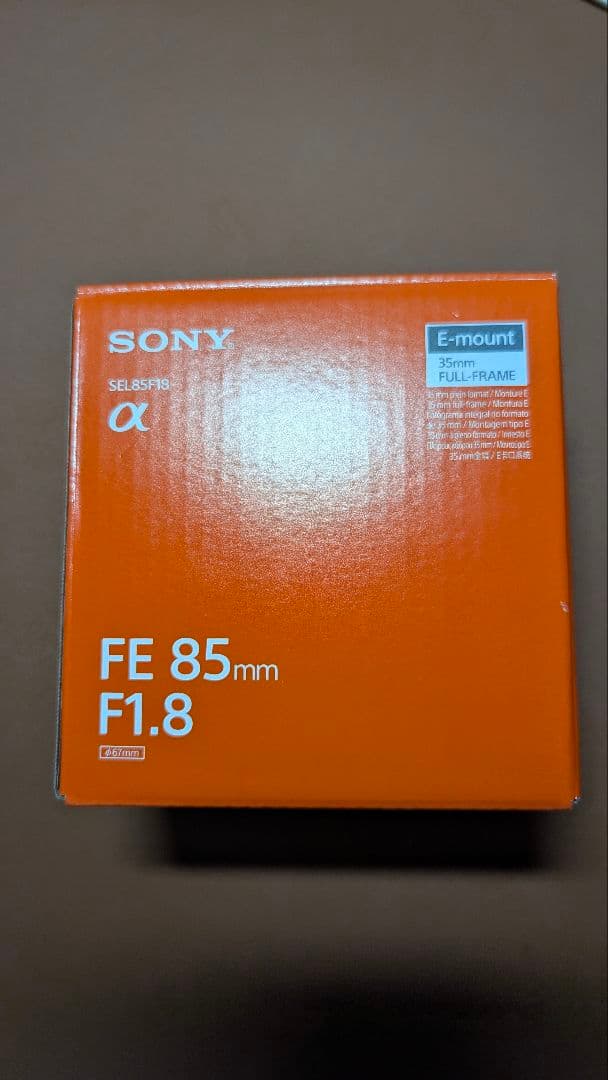 美品　SONY SEL85mmF1.8　単焦点