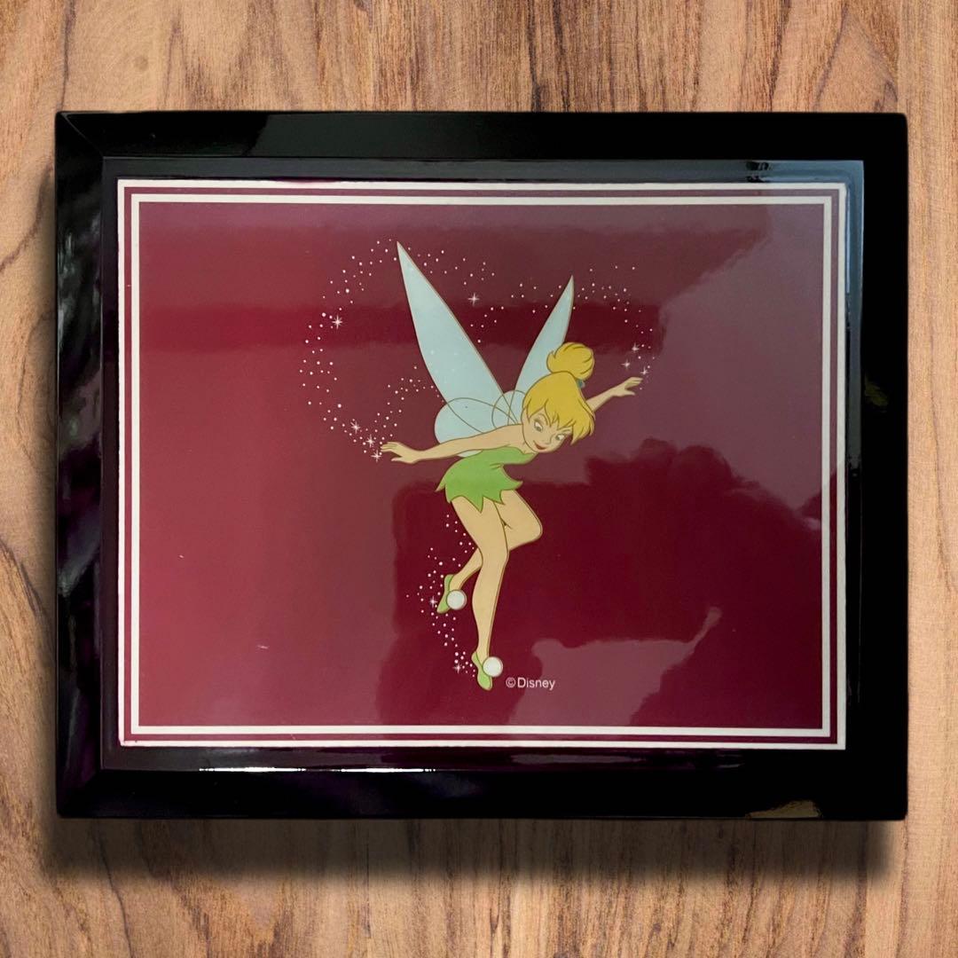 ディズニー ティンカーベル 漆塗り 木製 ジュエリーボックス 限定品 輸入品