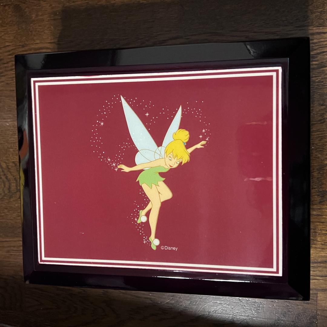 ディズニー ティンカーベル 漆塗り 木製 ジュエリーボックス 限定品 輸入品