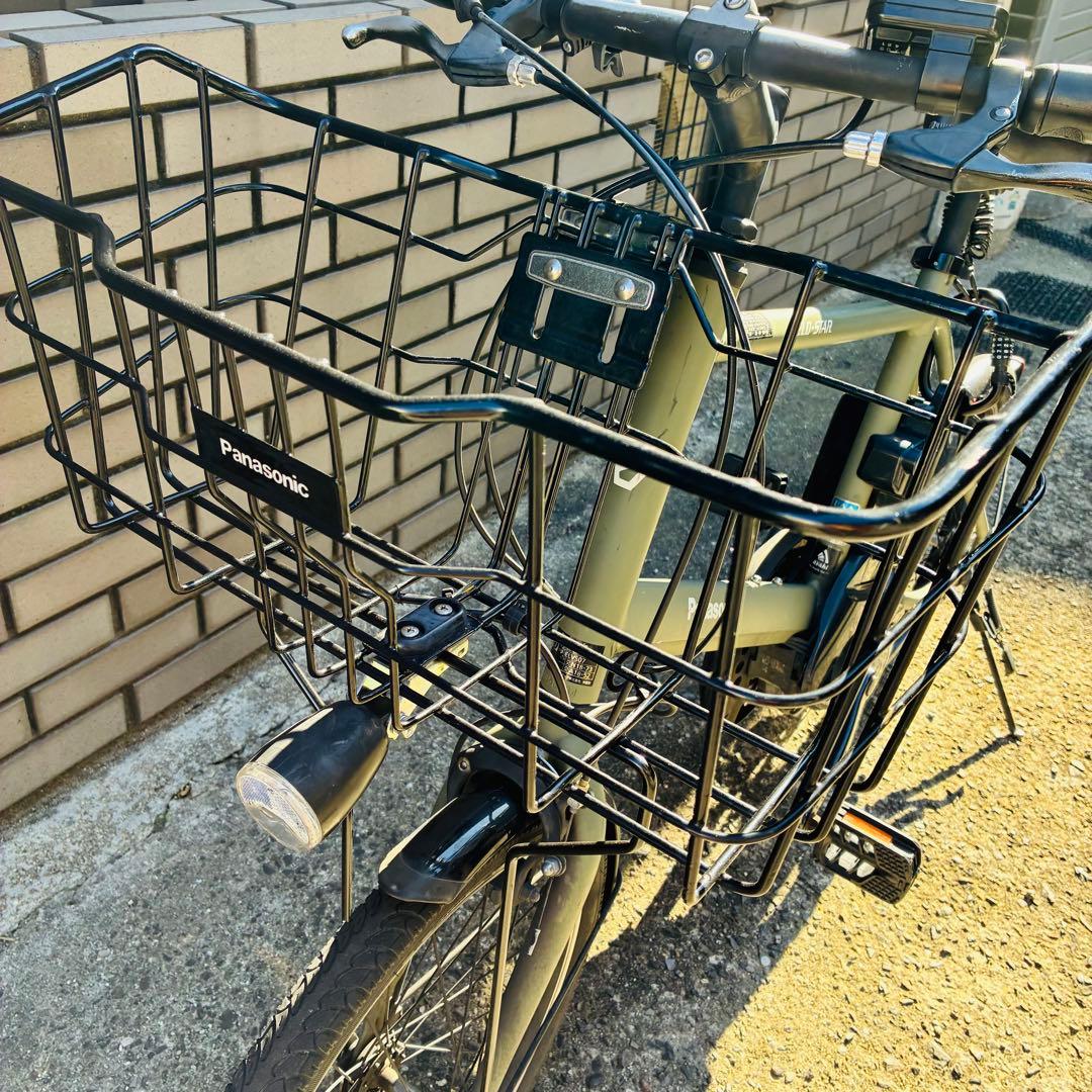 パナソニック ベロスター　マットオリーブ　電動自転車　バッテリー付き