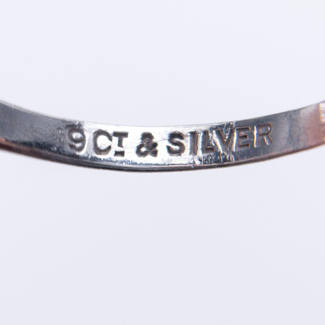 英国製 9金 シルバー925 30s ヴィンテージ シグネットリング 14号