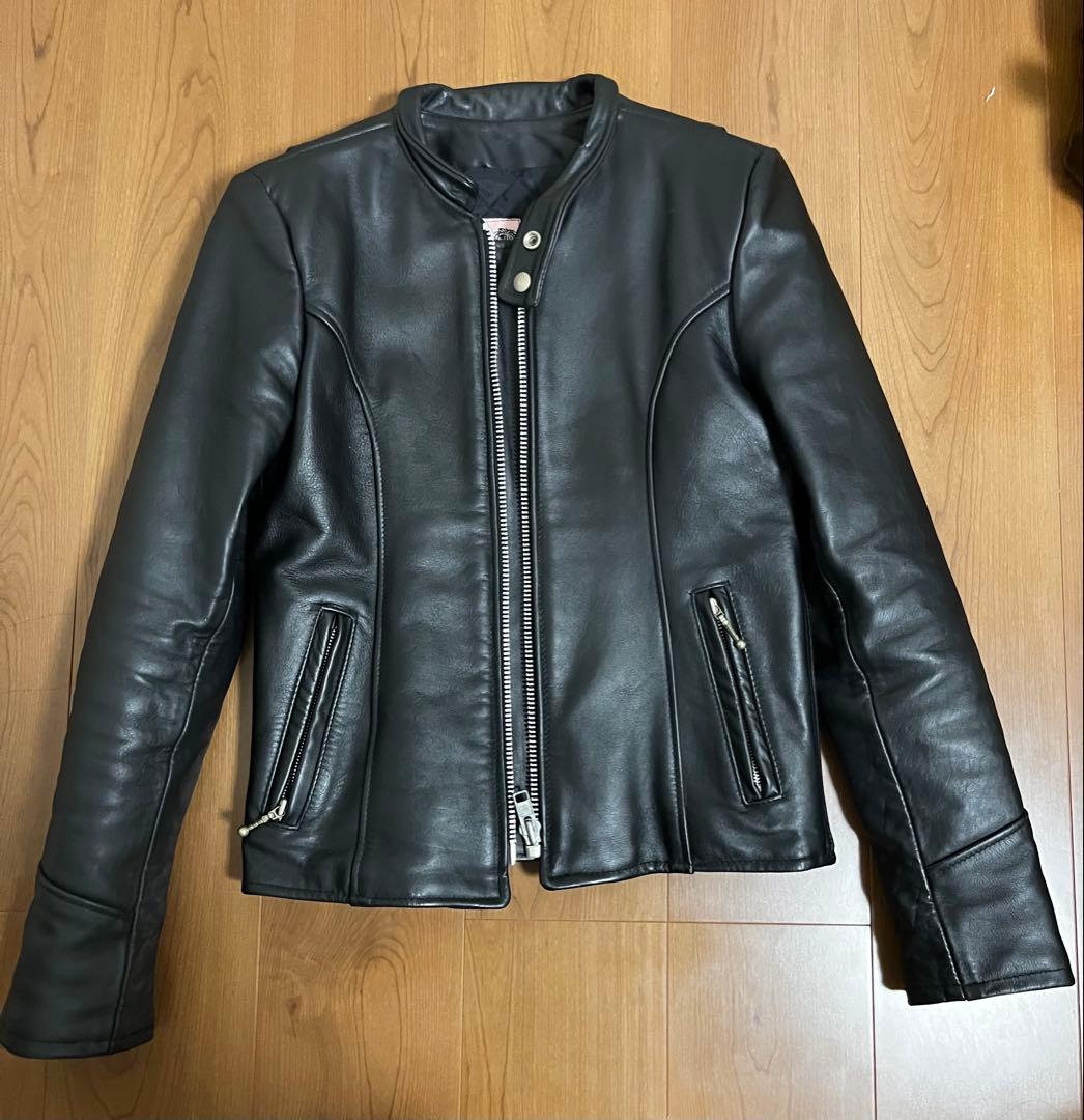 Reminiscence 黒レザーシングルライダースジャケット