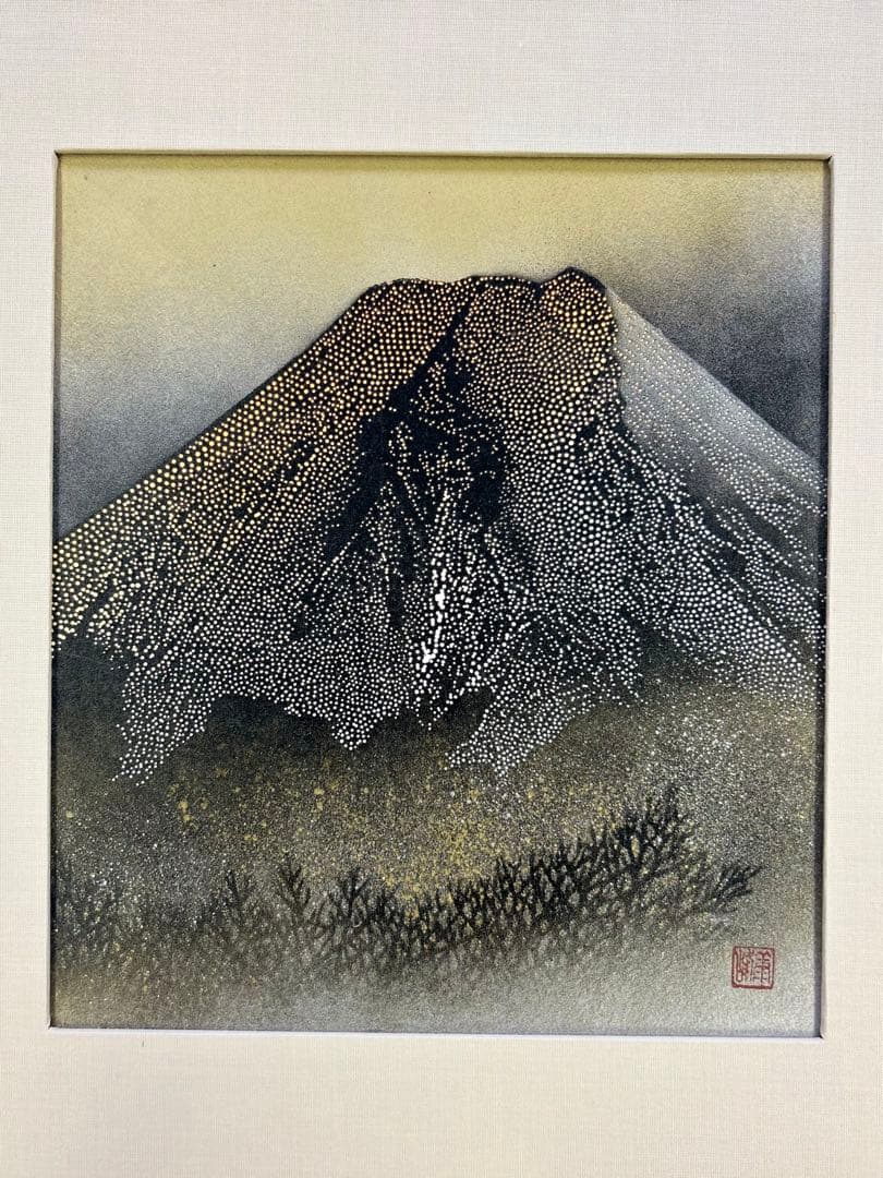 【希少】伊勢型紙⭐️額入り/富士山