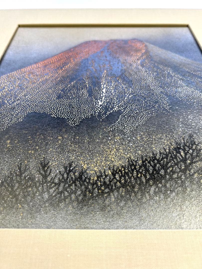 【希少】伊勢型紙⭐️額入り/富士山