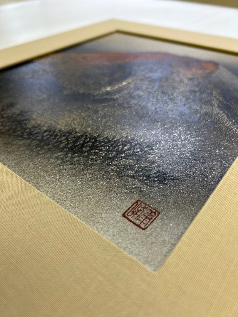 【希少】伊勢型紙⭐️額入り/富士山