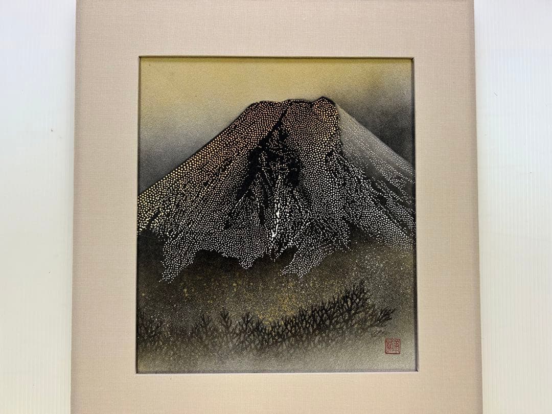 【希少】伊勢型紙⭐️額入り/富士山