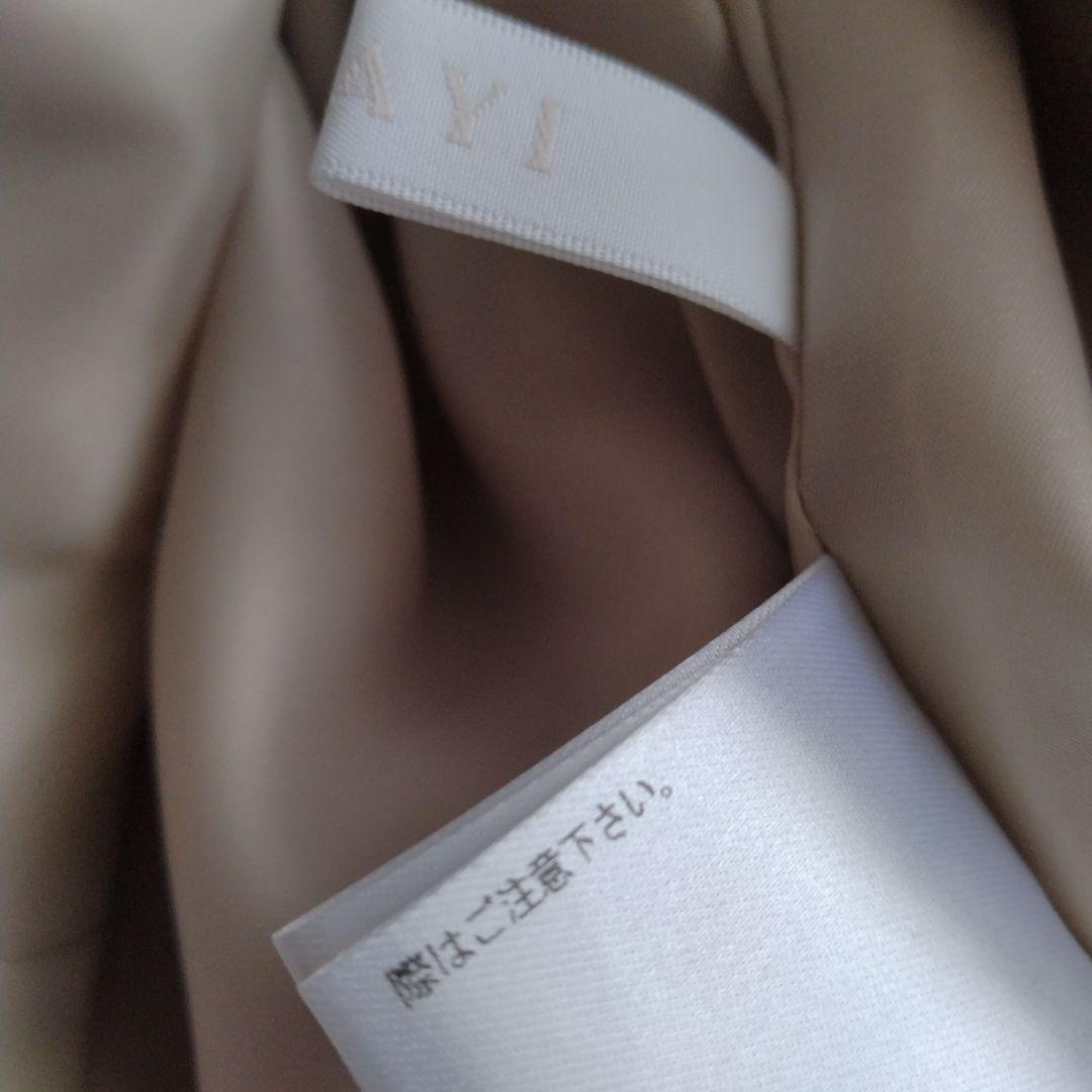 ANAYIアナイ　ベージュ ノースリーブ プリーツドレス