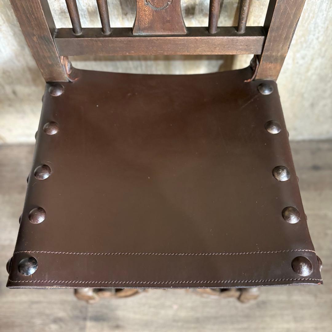 NAVARRO ARGUDO スペイン　ヴィンテージ　レザーシートチェア　②