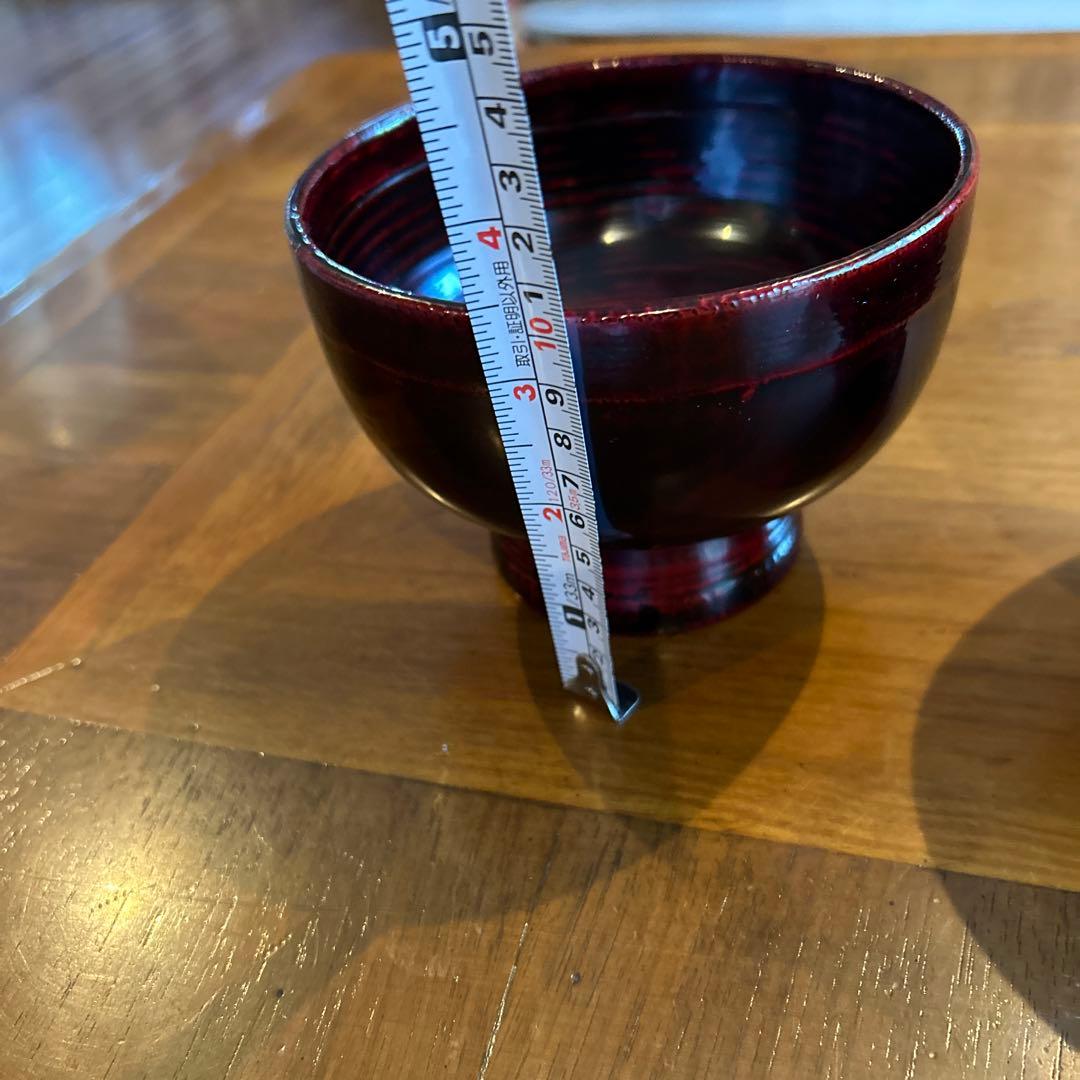 natuk 輪島塗り丼　漆塗りの黒と赤の2個セット