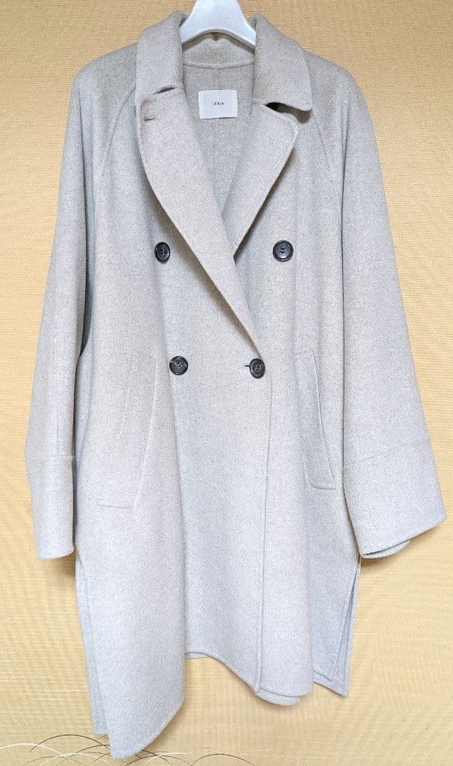 IENA　スーパー160ダブルフェイスオーバーコート　ナチュラル　38