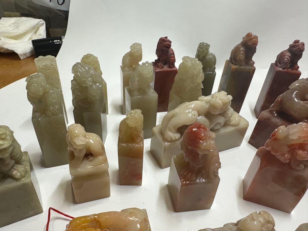 年末感謝祭　篆刻　印材　印石　まとめ　書道　落款　遊印　45点③