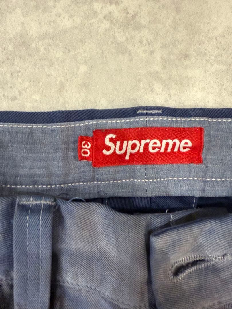 パンツ supreme chino 23 washed navy 30