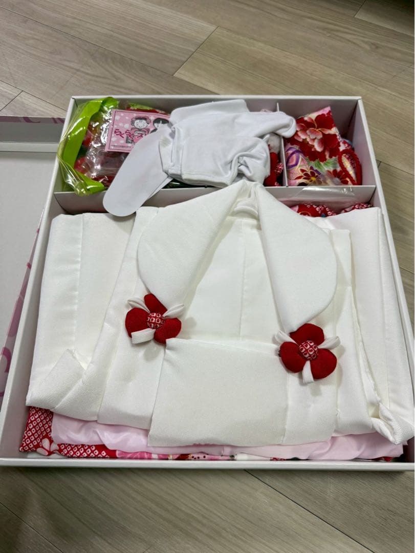 七五三 着物セット 赤い花柄