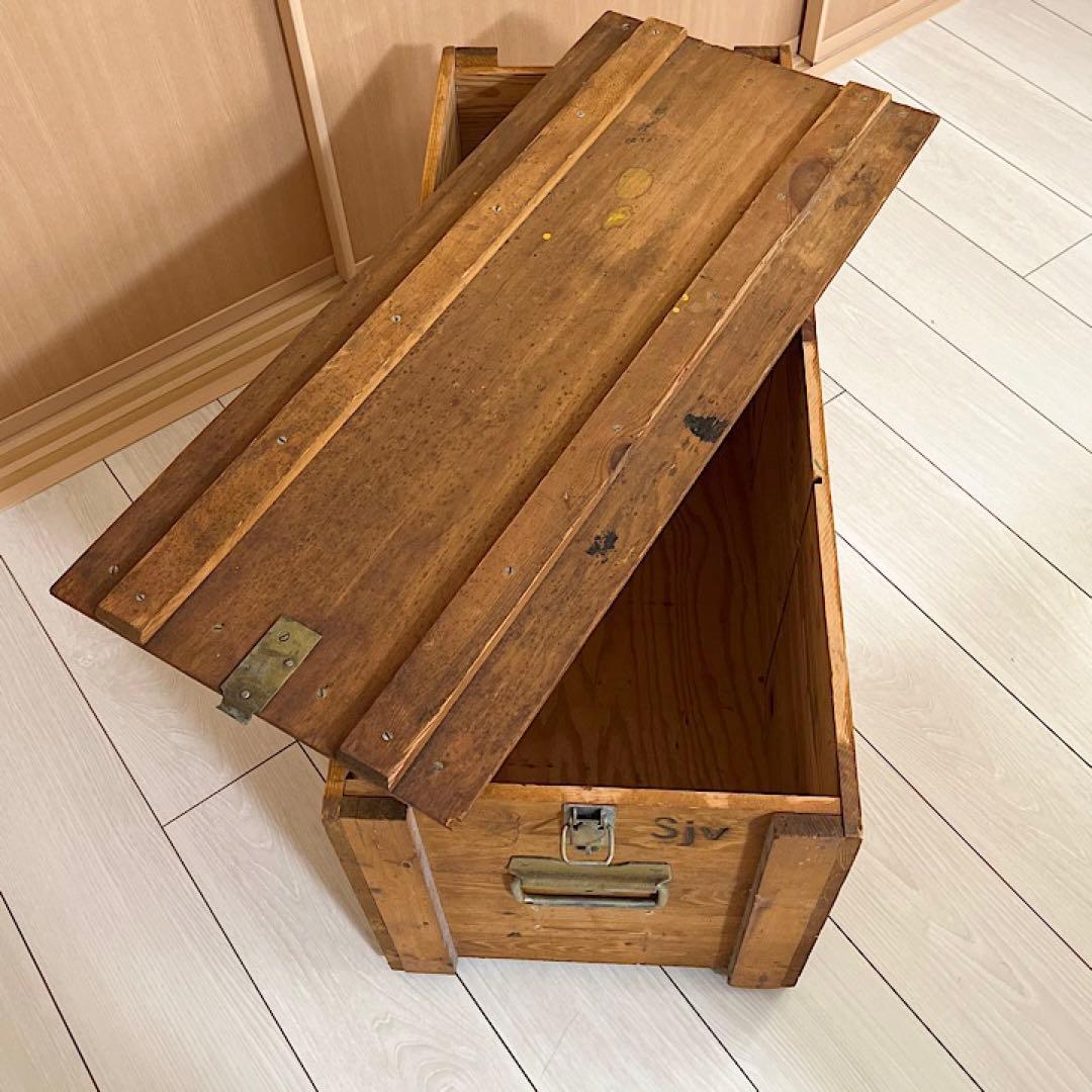 スウェーデン軍　木箱　アンティーク