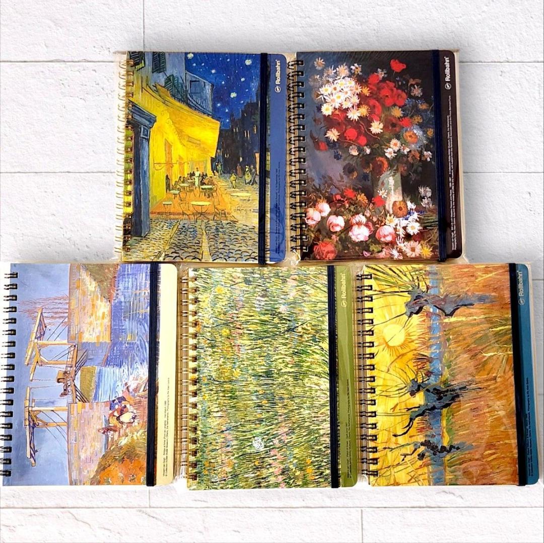 【新品】ロルバーン 大 ゴッホ展 ポケット付 メモ L ノート 5冊 神戸