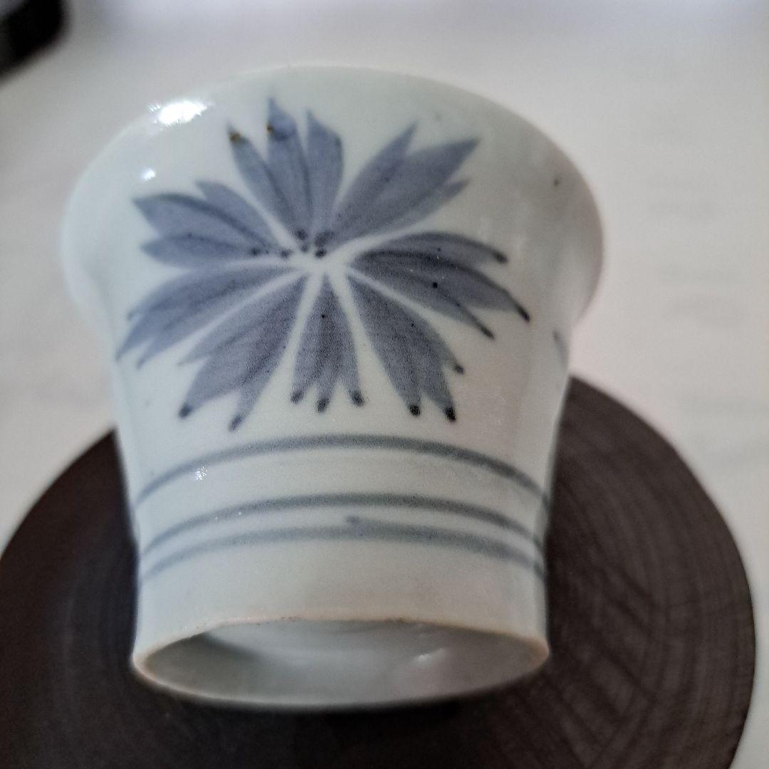 江戸初期　極上　呉須　蕎麦猪口　超珍品　享保のカエデ文 1730年