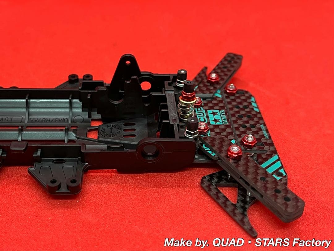 【ミニ四駆・VZシャーシ用】1軸リヤアンカー　J-CUP2022／カーボン