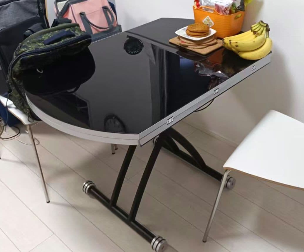 昇降 リフティングテーブル 円 ラウンドテーブル 拡張 かねたや