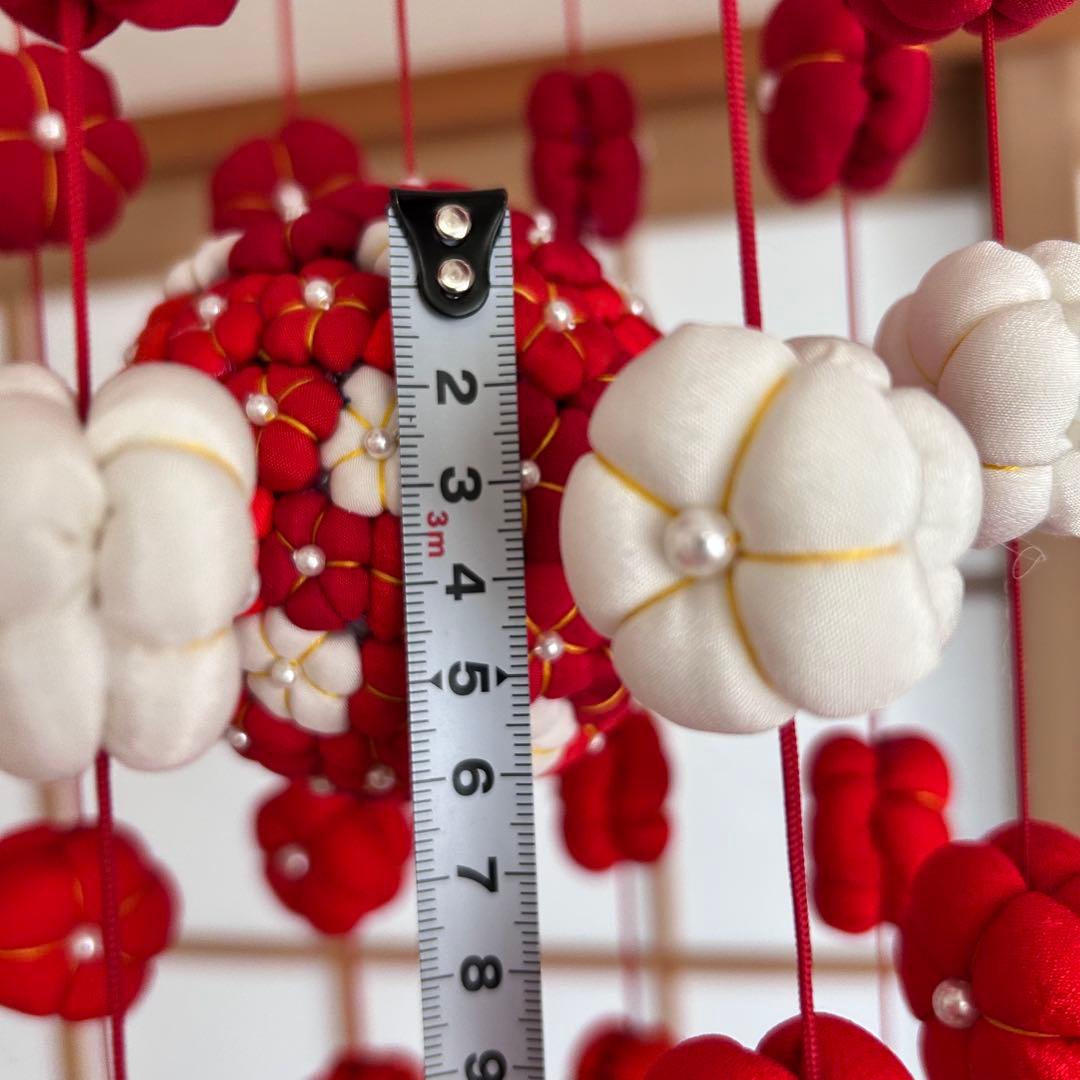 ※ご予約品※ 吊るし飾り 彩り9連 紅白・赤 2個